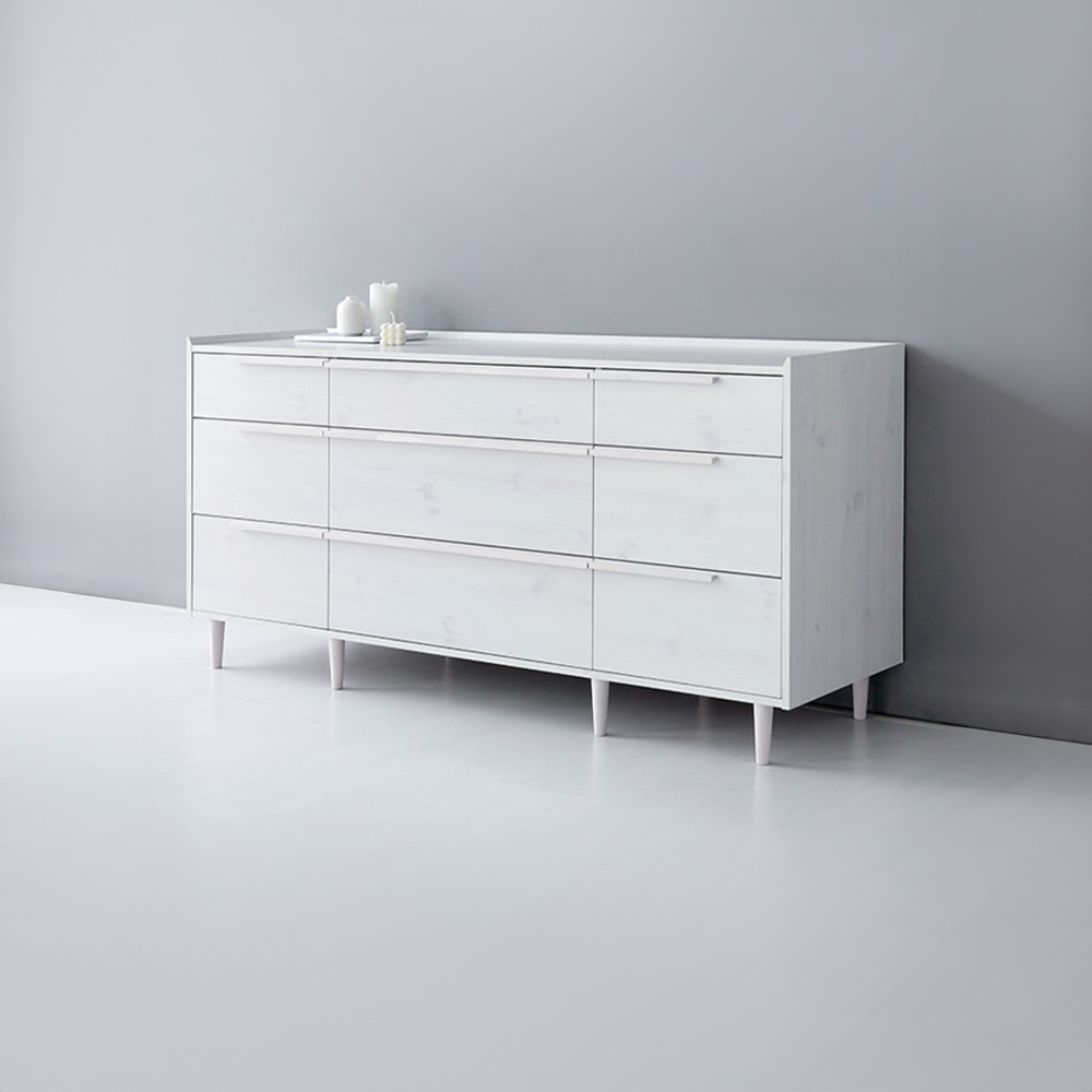 밀캄 콘솔수납장 17585 CHM85175 1750x500x850mm, 3단, 화이트파인베니어 4957.1241 - 상세 이미지 2