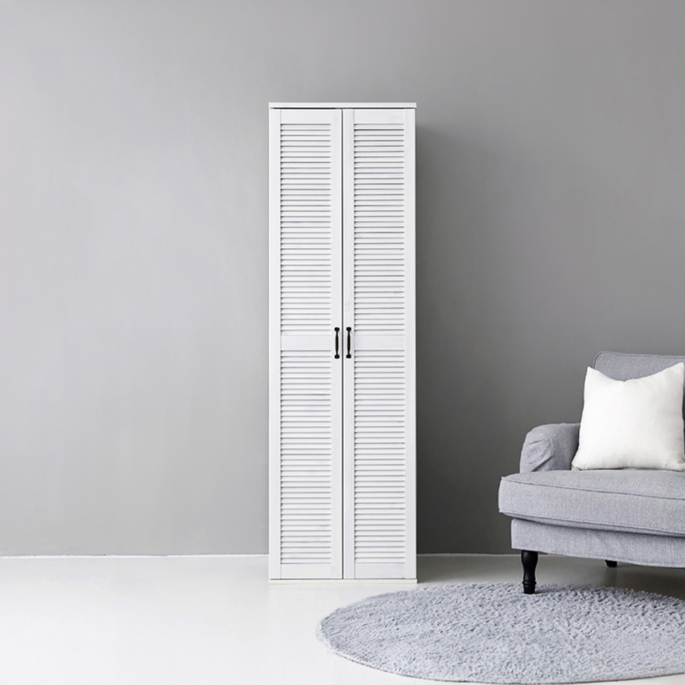 헤인 선반수납장 2문 60195 600mmx590mmx1950mm, 6단, 화이트파인베니어 0427.7835
