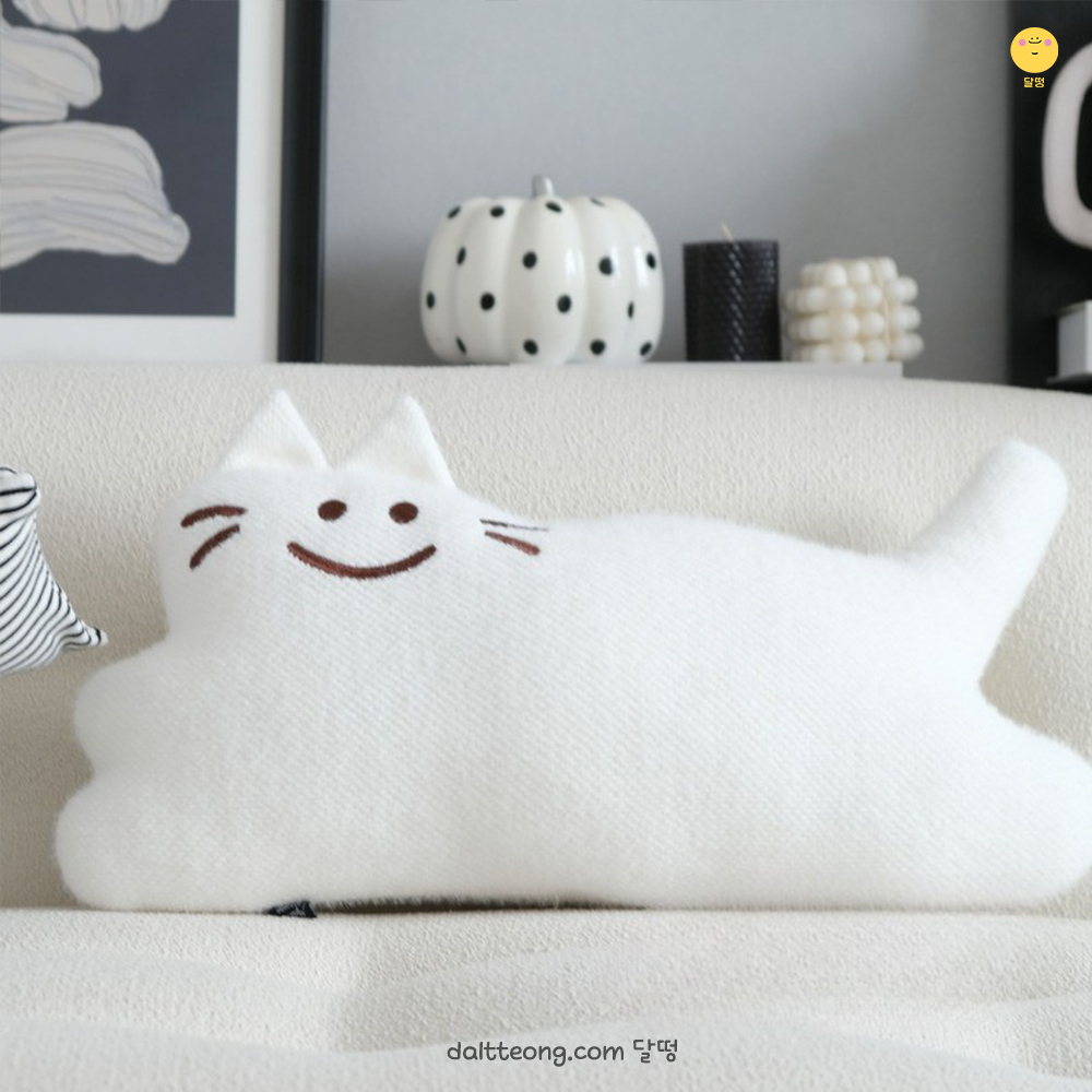 달떵 귀여운 말랑 고양이 모찌 인형 쇼파 쿠션 동물 아기방 낮잠