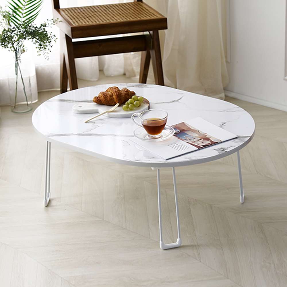 동서가구 켈리모 접이식 타원형 좌식 거실 소파 테이블 800 DF922774