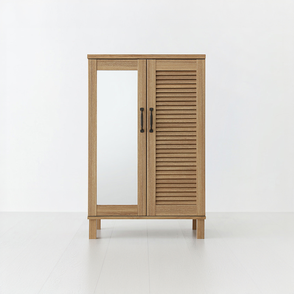 헤인 낮은2문 수납장 SHBM9460MR 거울형 600mmx350mmx940mm, 5단, 캄포어베니어 6712.4474