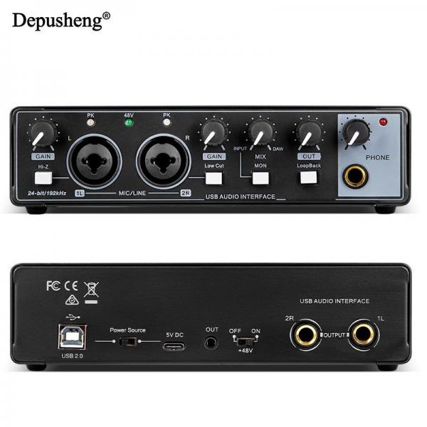 개인 작업용 외장 프로급 사운드카드 노이즈캔슬링 녹음 편곡 음악작업 192kHz 24-bit ADC DAC - 상세 이미지 2
