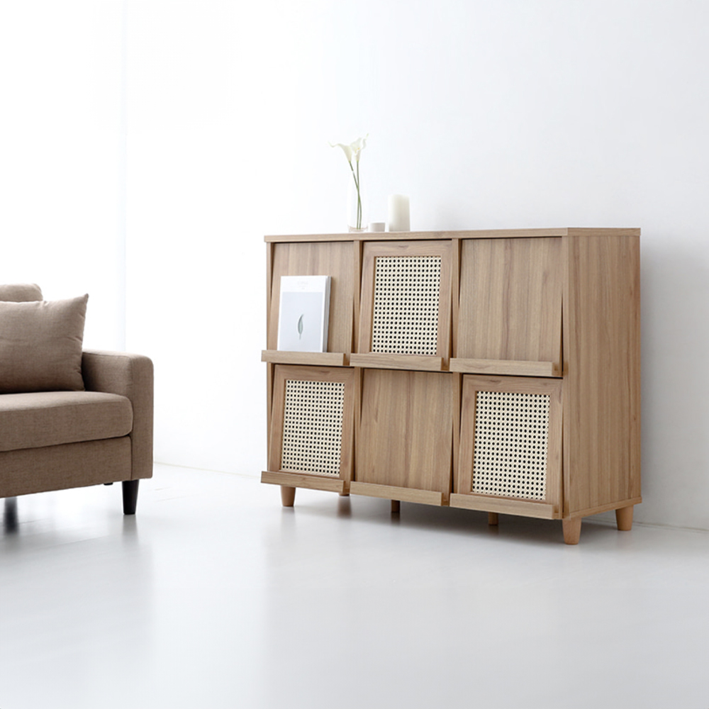 벤탄 6문 수납장 92120 NFM90120FRT 120x400x925mm, 2단, 캄포어베니어 5609.0462 이미지 6