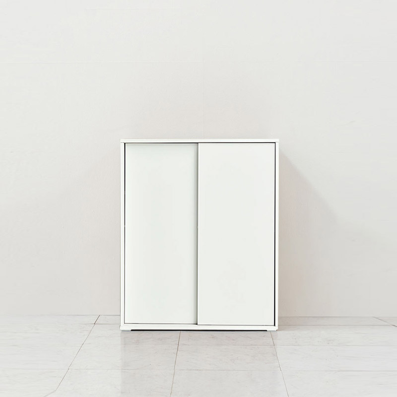올굿퍼니처 슬라이딩 다용도 수납장 미닫이 틈새 슬림 높은 슬라이드 도어 600x400x800mm, 3단, 멀바우 - 상세 이미지 3