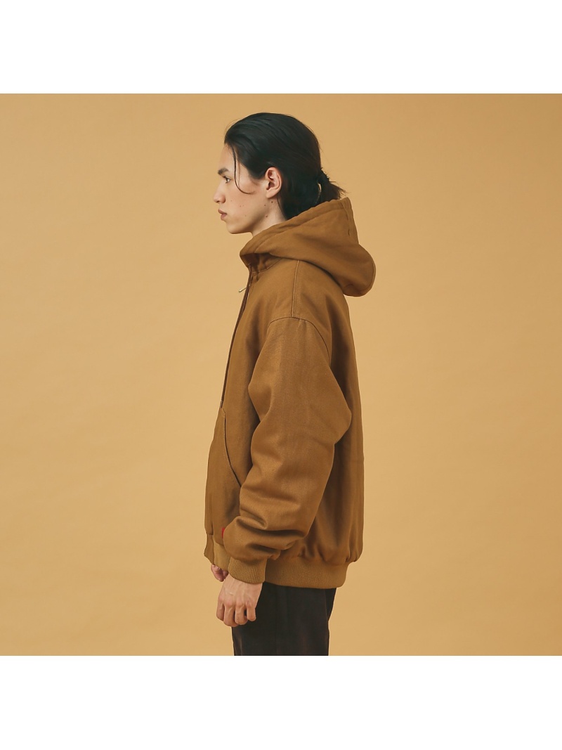 디키즈 Dickies 재팬 코튼덕 후드 집업 재킷 T1718 브라운 블랙 2컬러 - 상세 이미지 4
