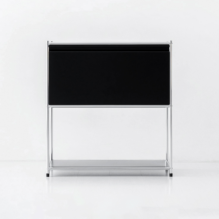 심플리 수납장 SG475 770mmx400mmx820mm, 2단, 블랙 0791.9193 - 메인 이미지