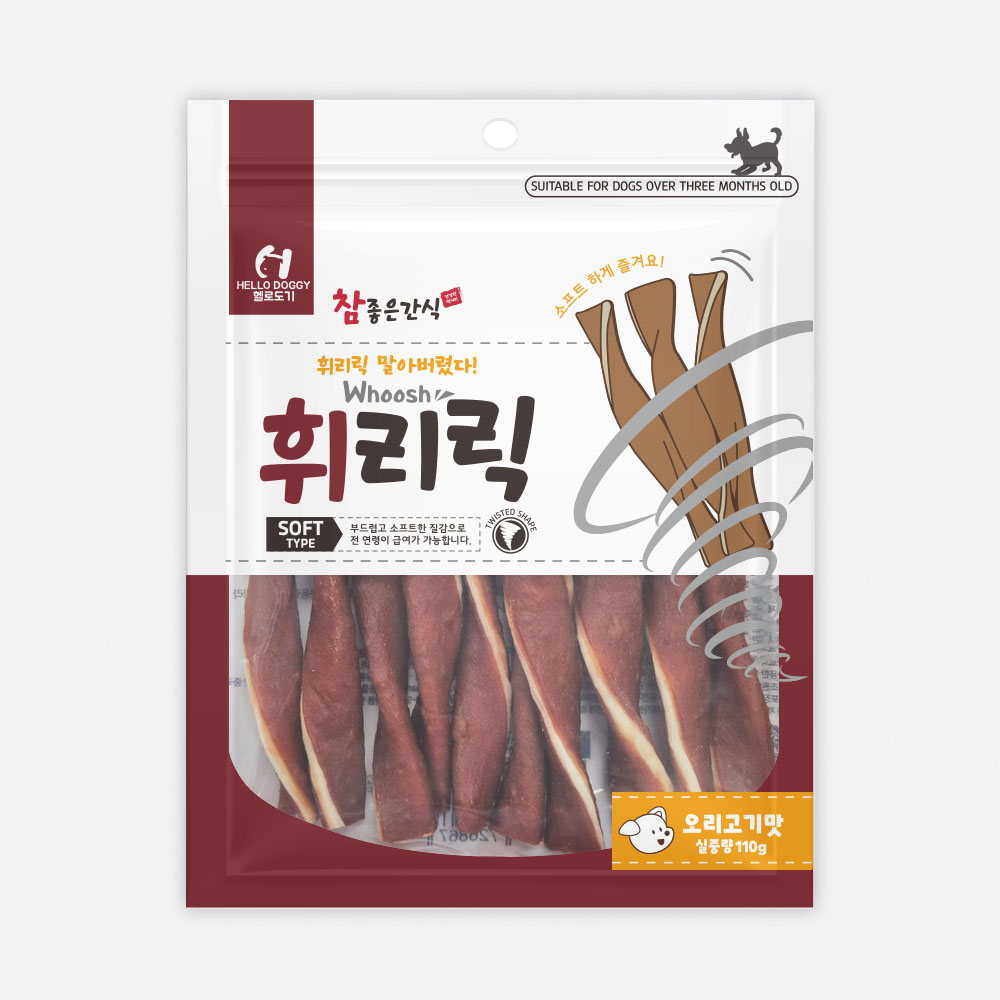 헬로도기 강아지껌 부드러운 치석제거껌 휘리릭 닭고기맛 - 상세 이미지 2