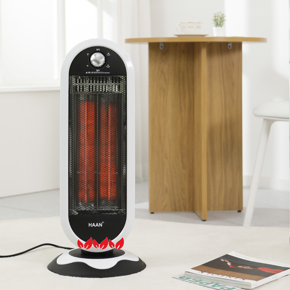 한경희 겨울 가정용 따뜻한 소형 2단 전기히터 자동좌우회전