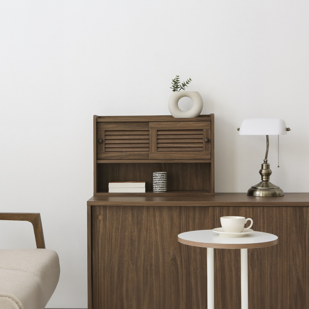 헤인 미니수납장 넓은2문 SHM4262LD 620mmx200mmx420mm, 2단, 미들브라운 0193.4259 - 상세 이미지 4