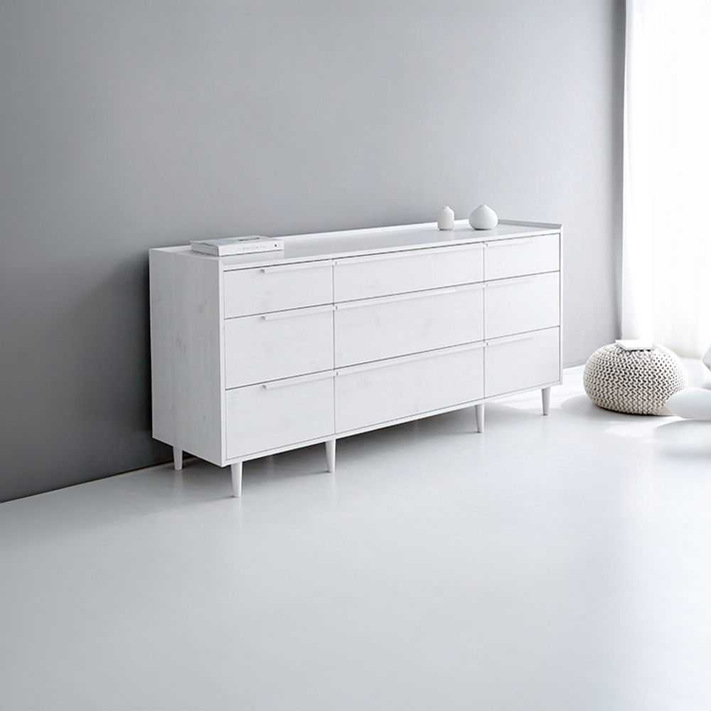 밀캄 콘솔수납장 17585 CHM85175 1750x500x850mm, 3단, 화이트파인베니어 4957.1241 - 상세 이미지 4