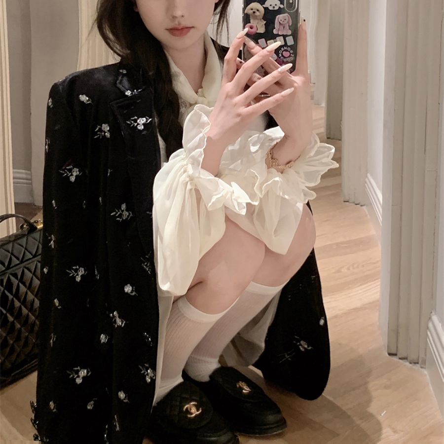박민영 자켓 정장 인스타그램 포인트룩 루즈한 의상 옷 패션 - 상품 이미지