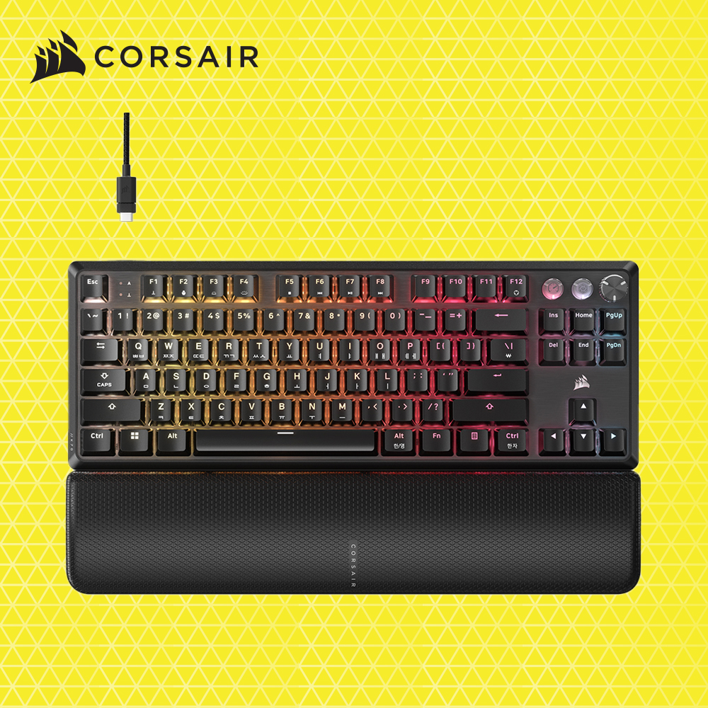 커세어 K70 PRO TKL MGX 래피드트리거 게이밍 기계식 키보드 블랙 마그네틱 자석축