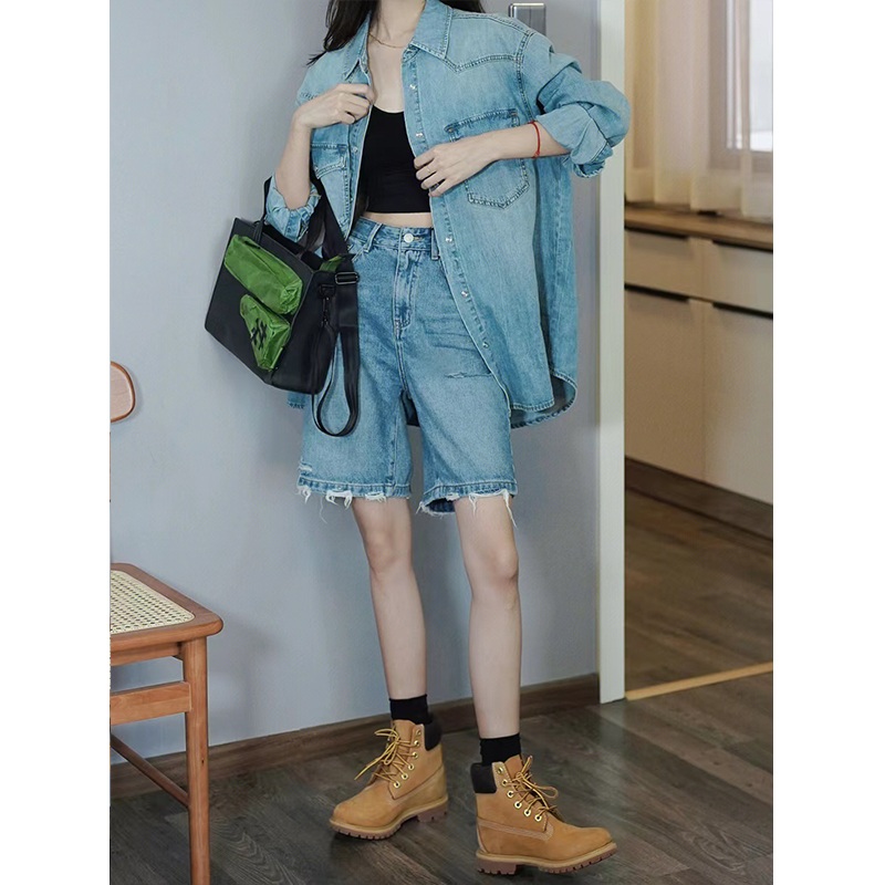 유퀴즈온더블럭 262화 이세영 셔츠 블라우스 데님 루즈한 의상 옷 패션 - 상세 이미지 4