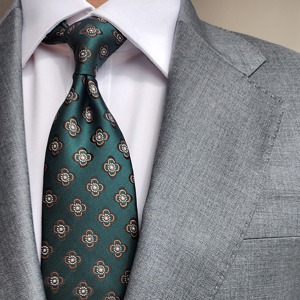 제임스핏 넥타이 결혼식 혼주 면접 남자 정장 명품넥타이 플라워넥타이 다크그린