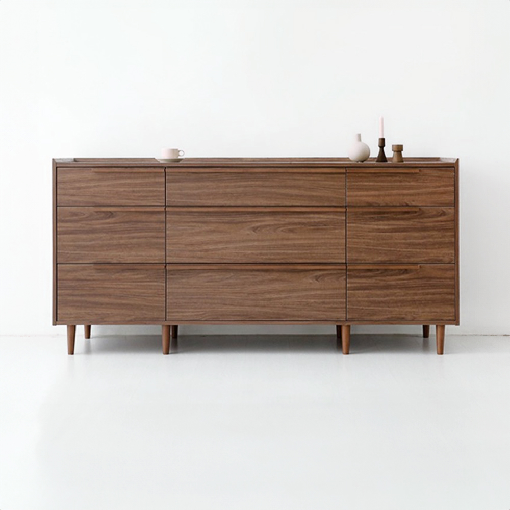 밀캄 콘솔수납장 17585 CHM85175 1750x500x850mm, 3단, 미들브라운 8914.8849 - 상세 이미지 3