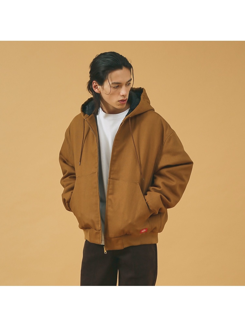 디키즈 Dickies 재팬 코튼덕 후드 집업 재킷 T1718 브라운 블랙 2컬러 - 상품 이미지
