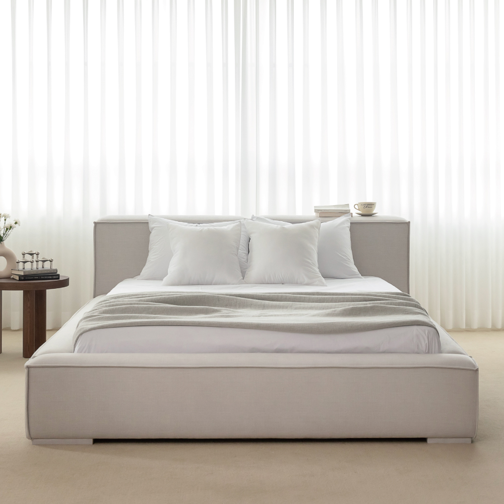 반트 무토 패브릭 침대프레임 그레이화이트