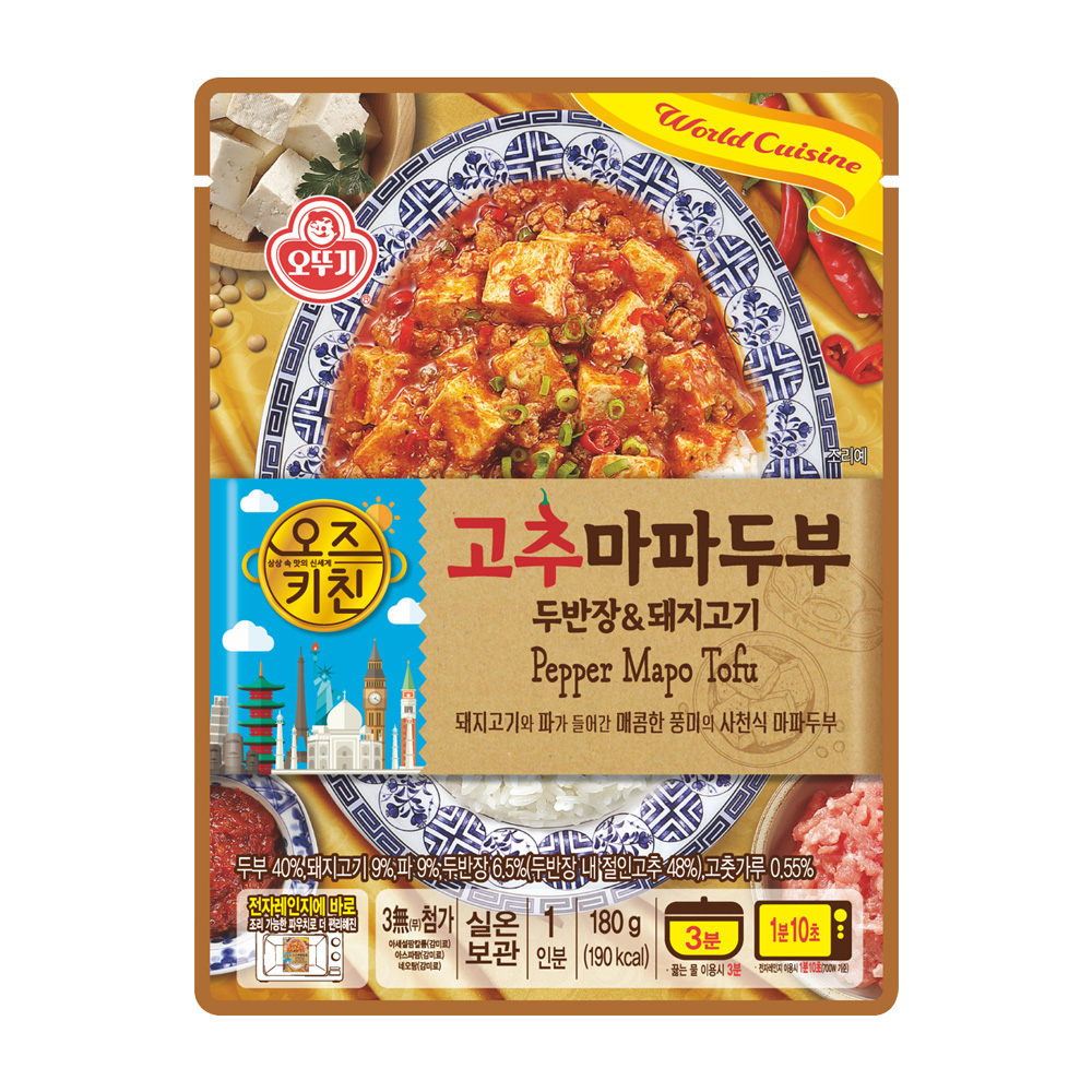 오뚜기 오즈키친 고추마파두부 180g - 상품 이미지