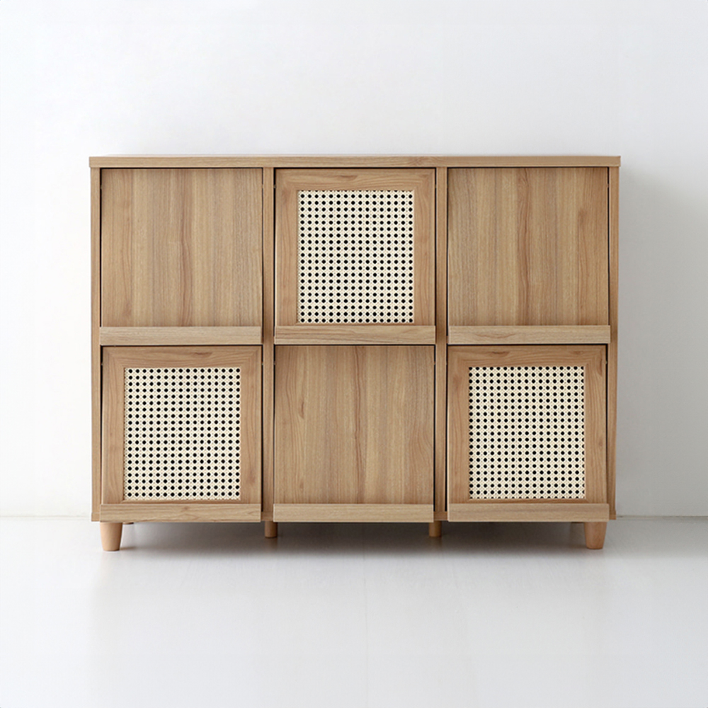 벤탄 6문 수납장 92120 NFM90120FRT 120x400x925mm, 2단, 캄포어베니어 5609.0462 - 상품 이미지