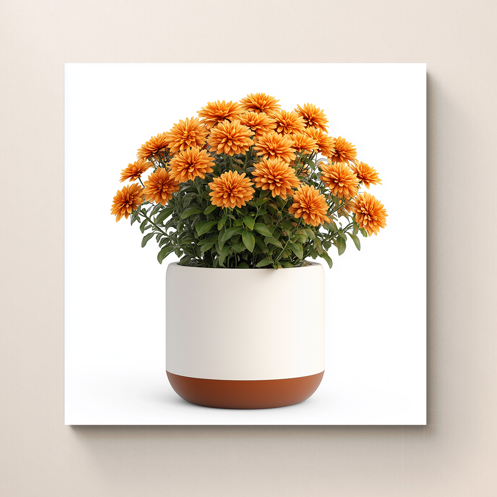 국화의 품격 45x45cm 캔버스액자 국화그림 매난국죽 - 상세 이미지 2