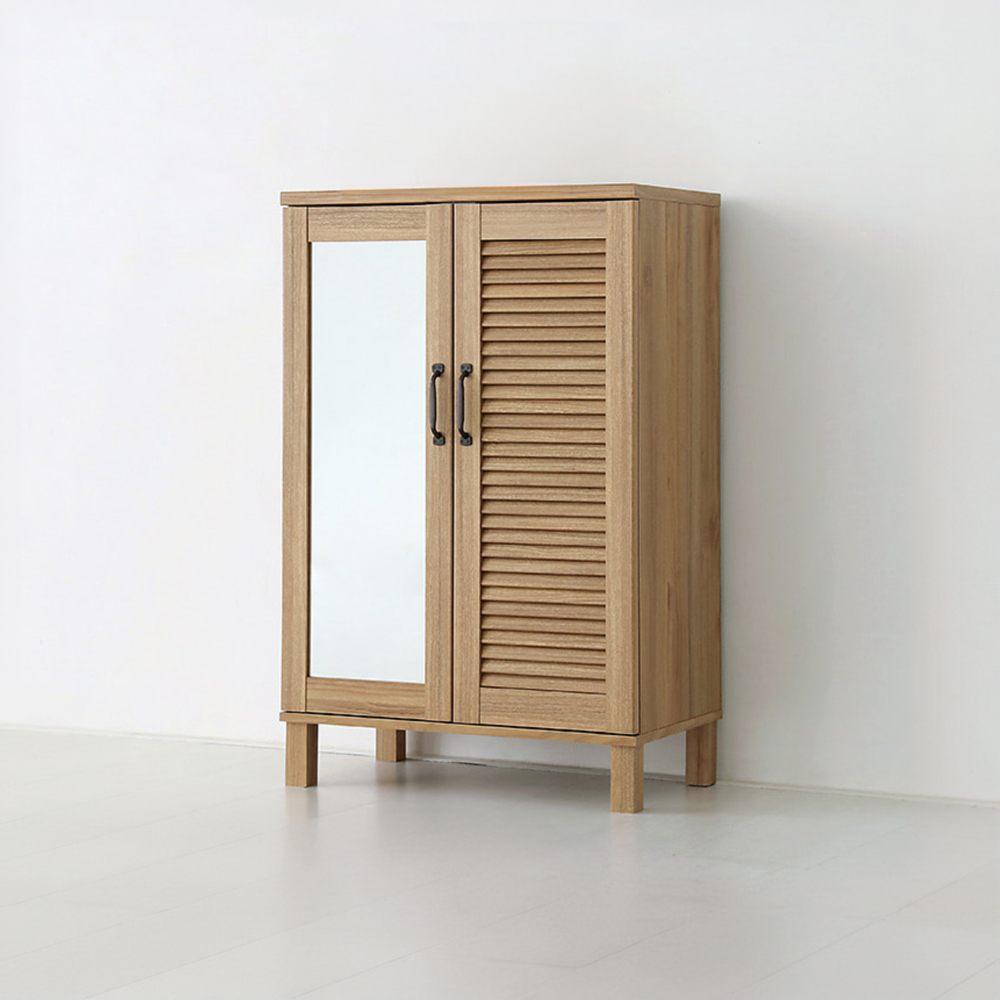 헤인 낮은2문 수납장 SHBM9460MR 거울형 600mmx350mmx940mm, 5단, 캄포어베니어 6712.4474