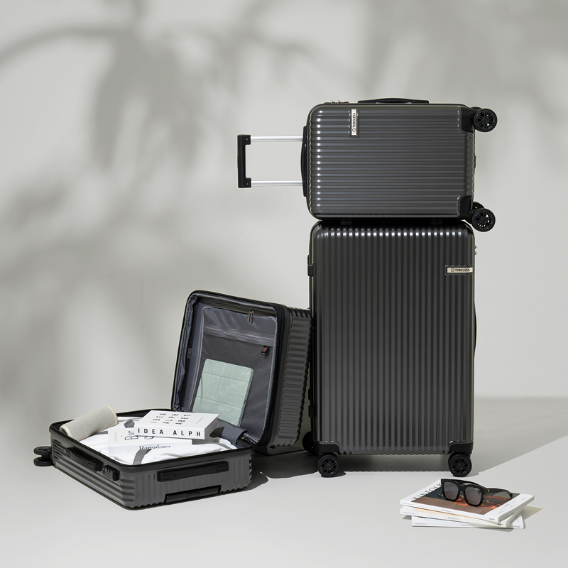 타임리스 메탈릭 54cm 기내용 65cm(24인치) 75cm(28인치) 수화물용 캐리어 확장형 교체형 바퀴