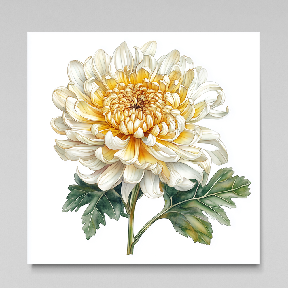 국화의 품격 45x45cm 캔버스액자 국화그림 매난국죽 - 상세 이미지 3