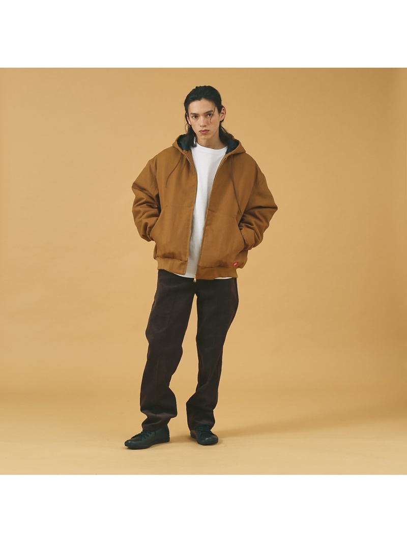 디키즈 Dickies 재팬 코튼덕 후드 집업 재킷 T1718 브라운 블랙 2컬러 - 상세 이미지 2