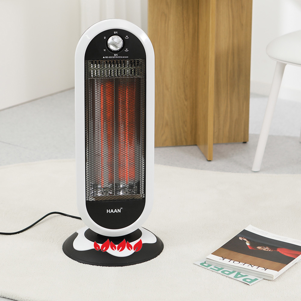 한경희 겨울 가정용 따뜻한 소형 2단 전기히터 자동좌우회전