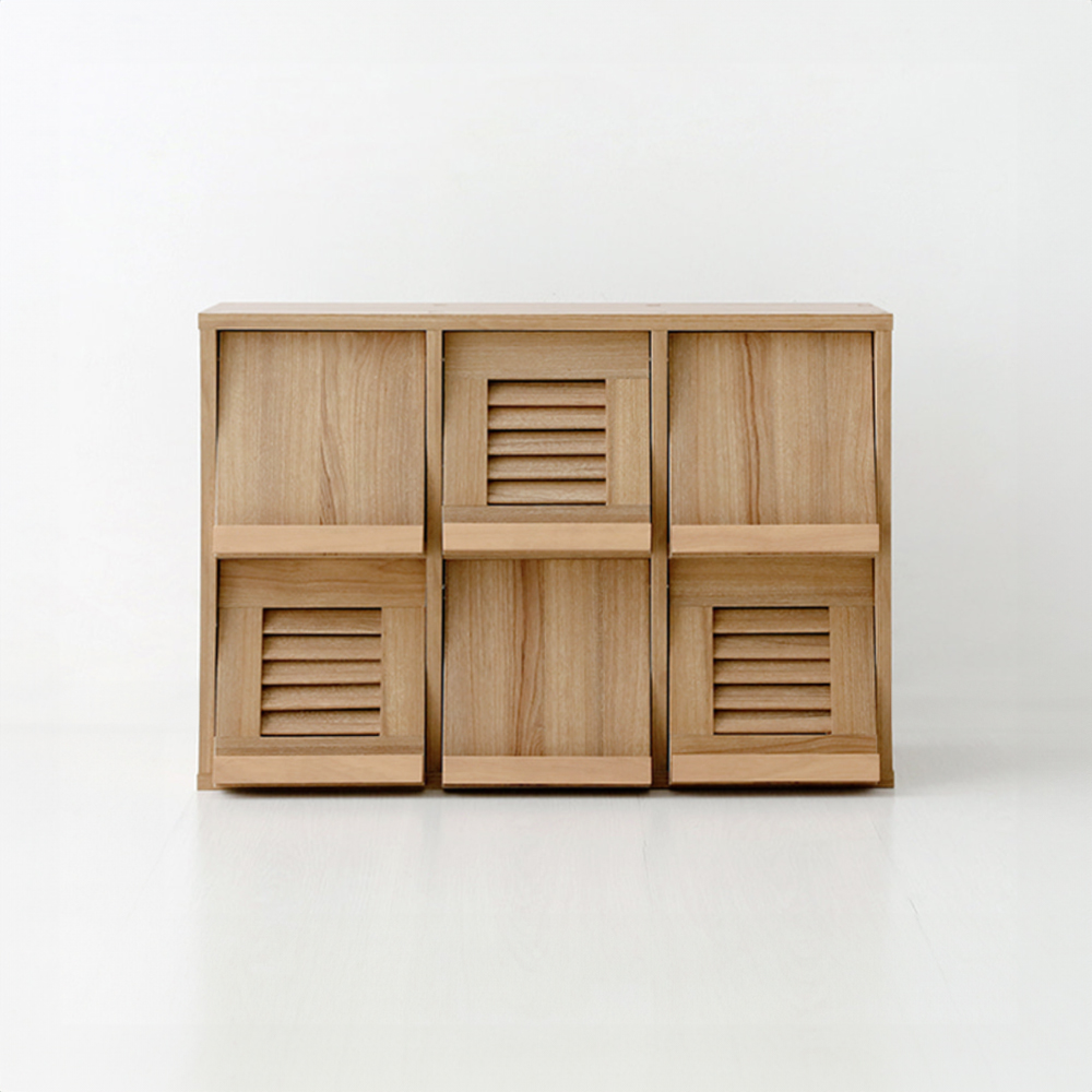 헤인 미니수납장 6문 NFM4262LD 620mmx240mmx420mm, 2단, 캄포어베니어 1649.2848 - 메인 이미지