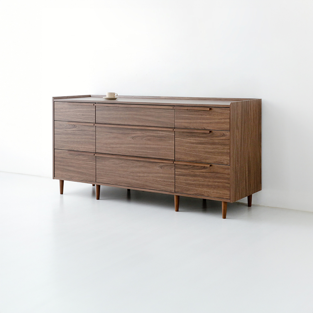 밀캄 콘솔수납장 17585 CHM85175 1750x500x850mm, 3단, 미들브라운 8914.8849 - 상세 이미지 2