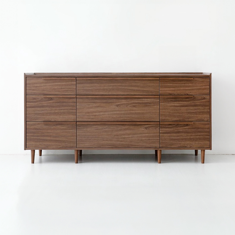 밀캄 콘솔수납장 17585 CHM85175 1750x500x850mm, 3단, 미들브라운 8914.8849 - 메인 이미지