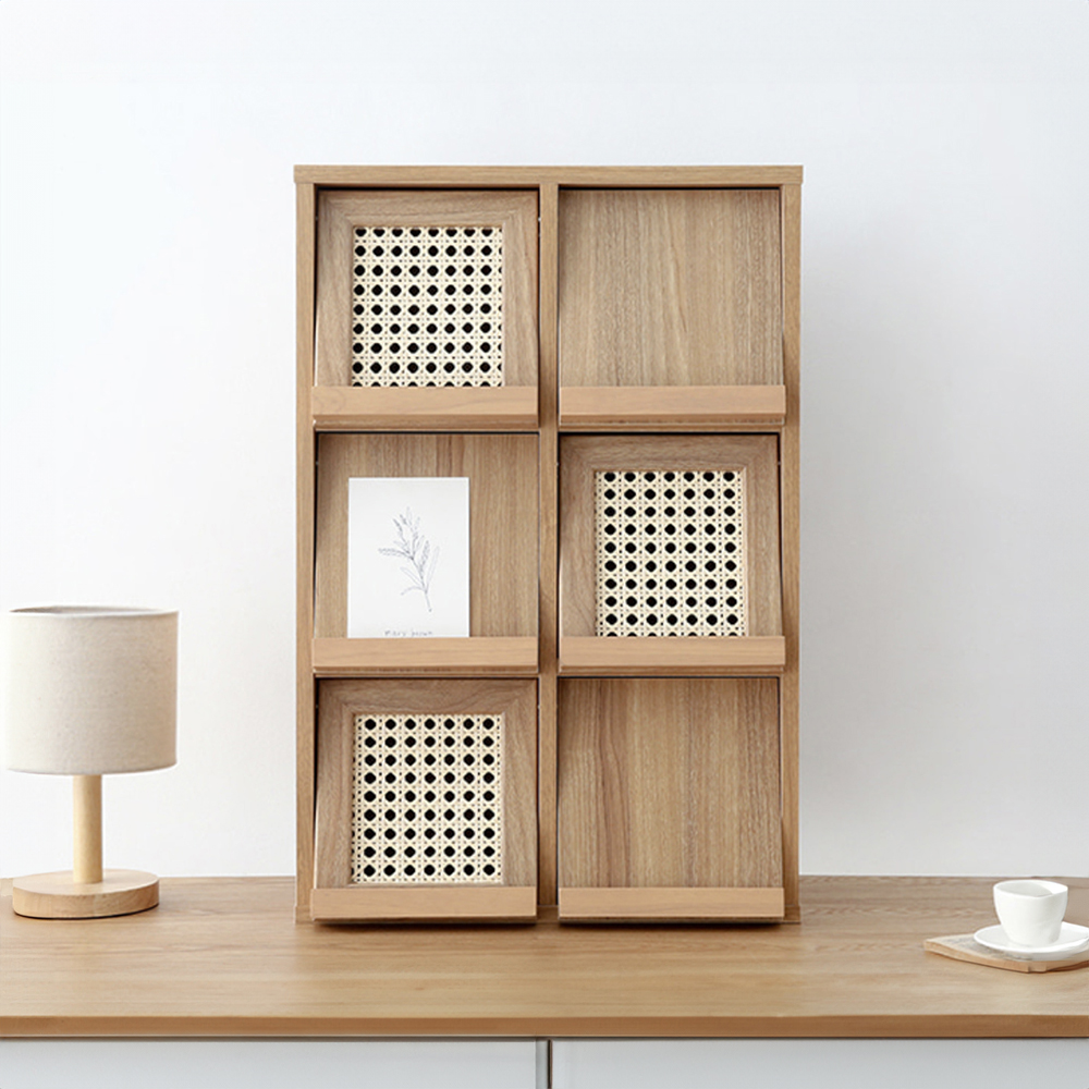 벤탄 미니수납장 6문 NFM6242VRT 세로형 765x245x620mm, 3단, 캄포어베니어 7252.9018 - 상세 이미지 3