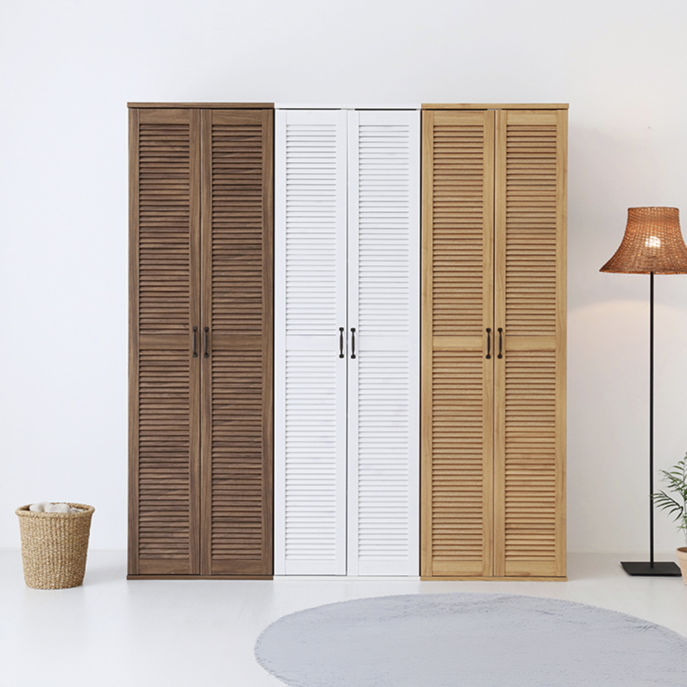 헤인 선반수납장 2문 60195 600mmx590mmx1950mm, 6단, 화이트파인베니어 0427.7835