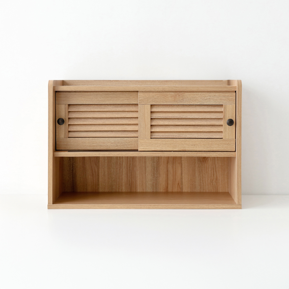 헤인 미니수납장 넓은2문 SHM4262LD 620mmx200mmx420mm, 2단, 캄포어베니어 1074.5509 - 메인 이미지