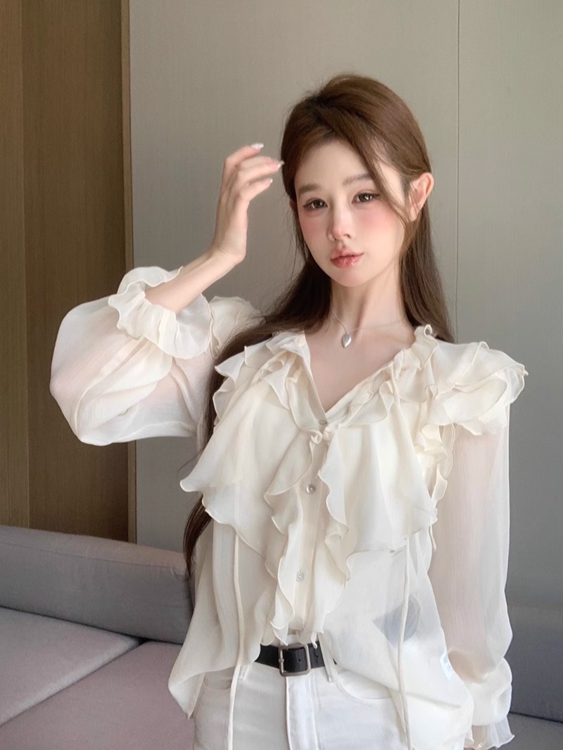 용감무쌍 용수정 90화 지수원 블라우스 셔츠 금한양 레이스 쉬폰 의상 옷 패션 - 상세 이미지 2