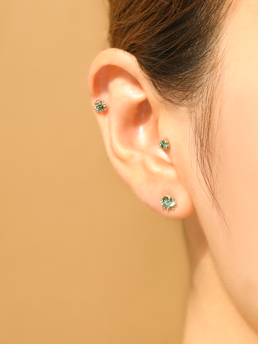 [1mm/1.2mm]14K 인터널 모이사나이트 다이아 퀸 라블렛 피어싱 귀걸이 이미지 7