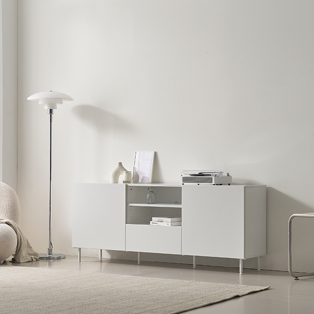 모노 월플렉스 멀티거실수납장 1800(스틸다리형) 속깊은 거실 미니 수납장 TV다이