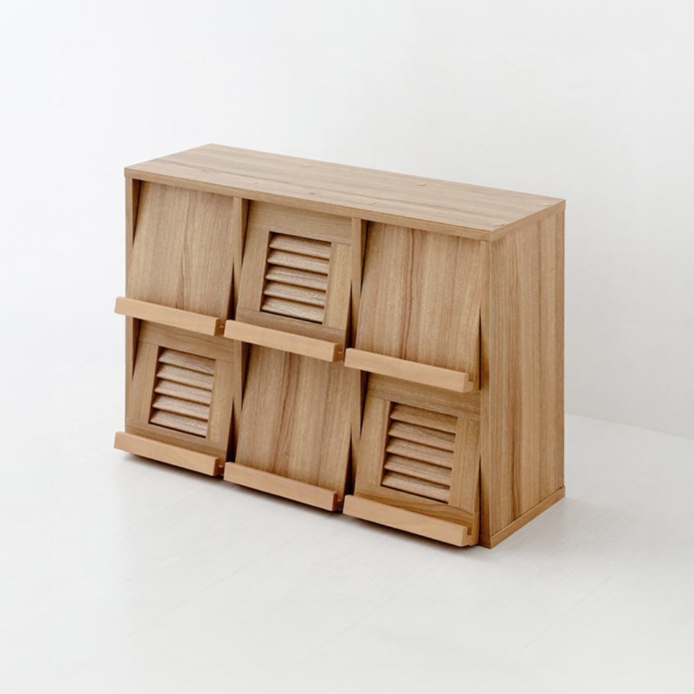 헤인 미니수납장 6문 NFM4262LD 620mmx240mmx420mm, 2단, 캄포어베니어 1649.2848 - 상세 이미지 2