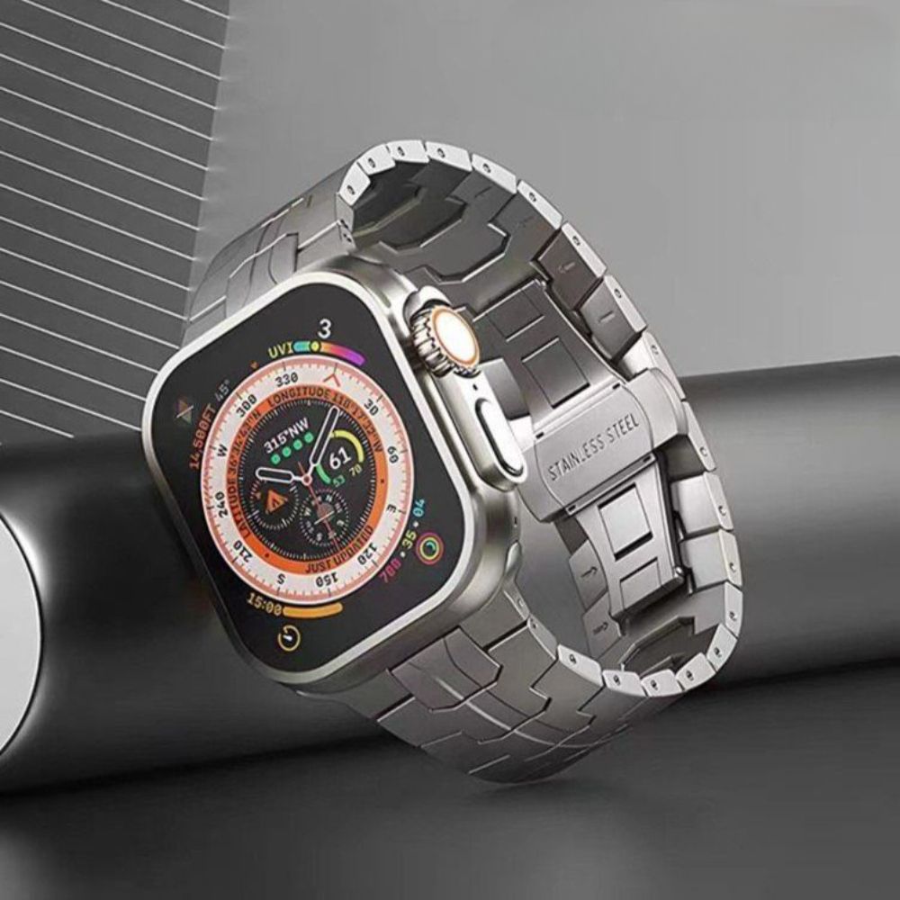 애플워치10 티타늄 스트랩 아이언맨 메탈 밴드 세 가지 티타늄 색상 2 적용 가능 iwatch6/5/4/se 세 - 상품 이미지