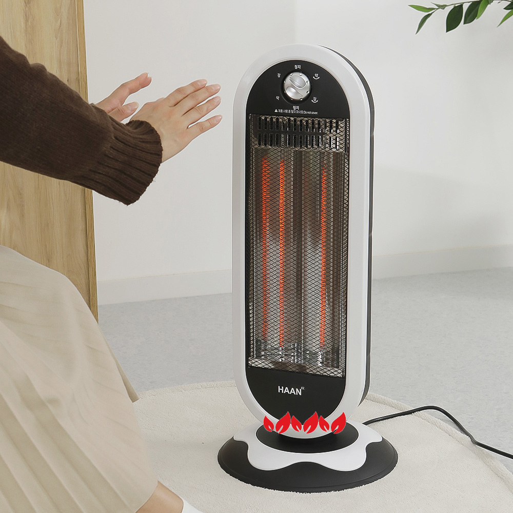 한경희 겨울 가정용 따뜻한 소형 2단 전기히터 자동좌우회전