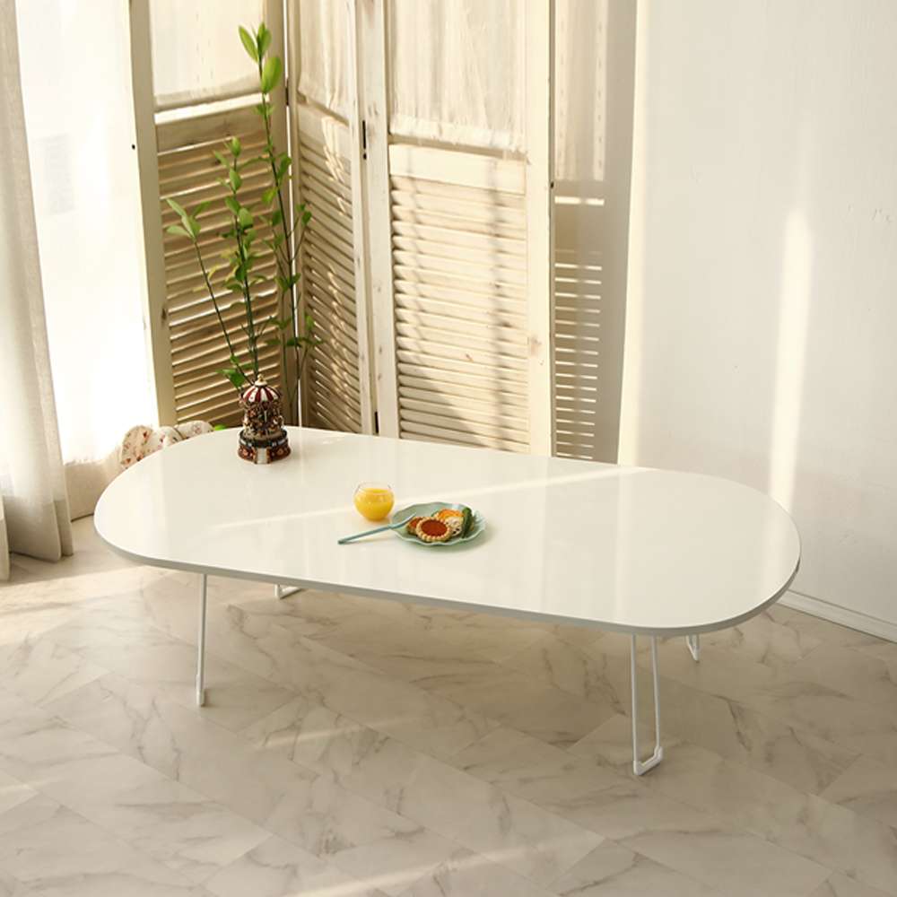 동서가구 켈리모 접이식 타원형 좌식 거실 소파 테이블 1200 DF922776