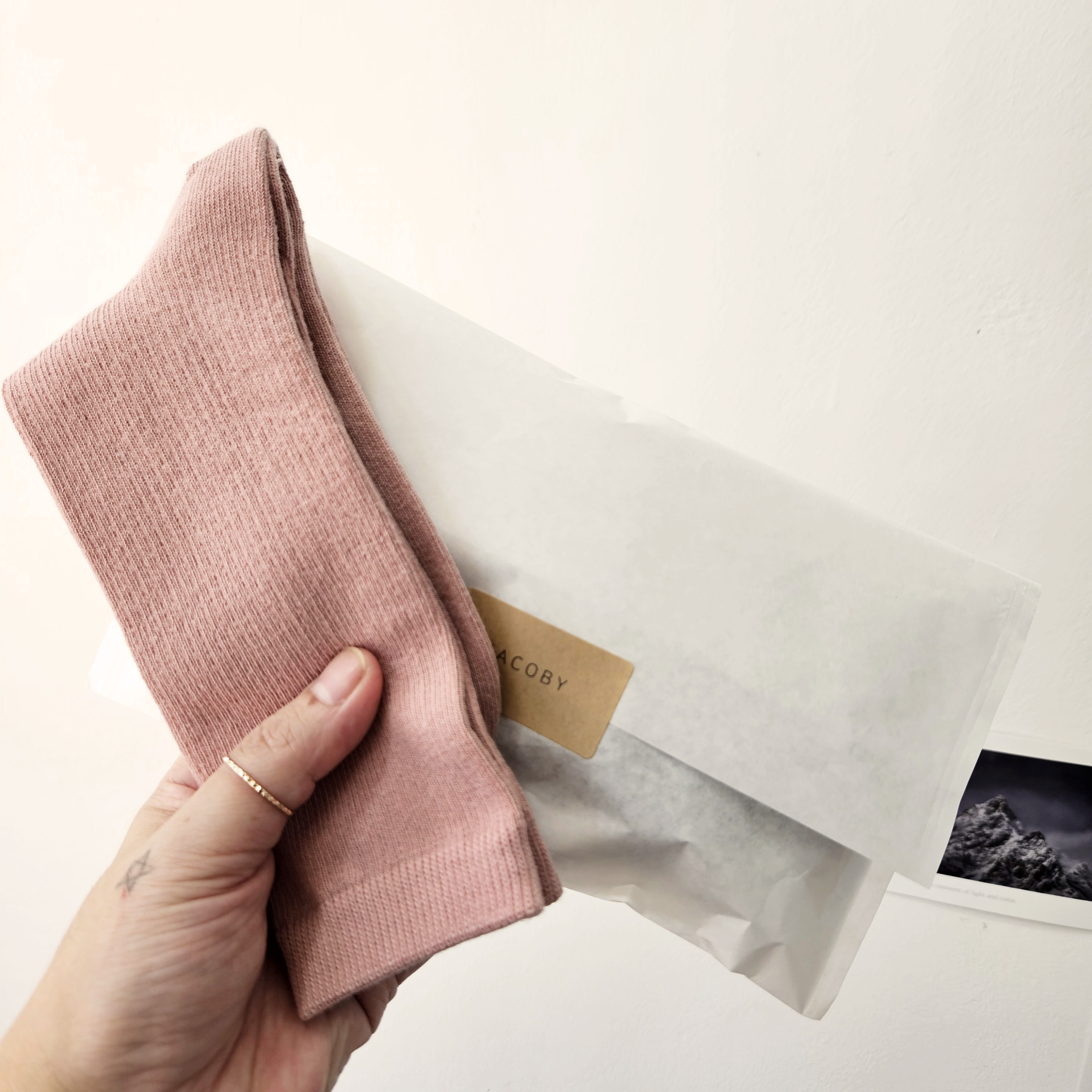 여자 베이직 긴목 무지 골지 양말 4켤레 세트 도톰 롱삭스 가을 겨울 패션양말 - 상세 이미지 2