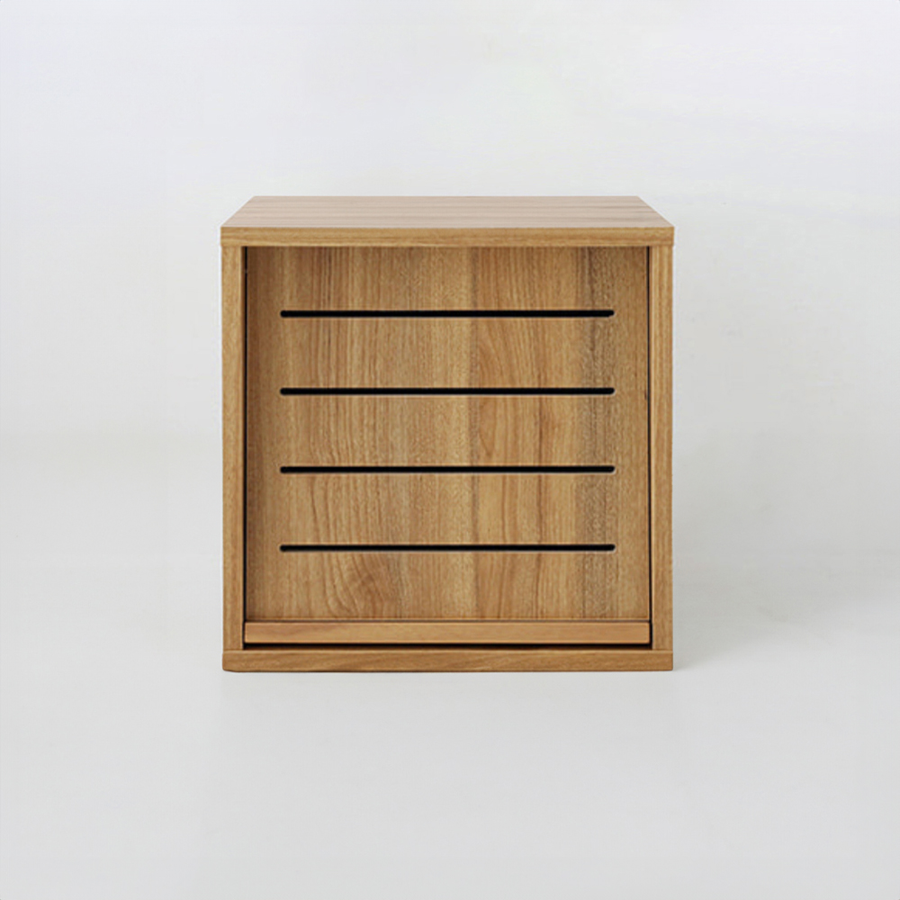밀캄 슬라이딩 수납함 SHM3434 340x340x340mm, 2단, 캄포어베니어 3353.9428 - 메인 이미지