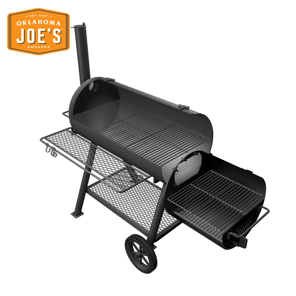 오클라호마조 하이랜드 오프셋 스모커 대형 훈제 바베큐그릴 숯불 직화 업소용