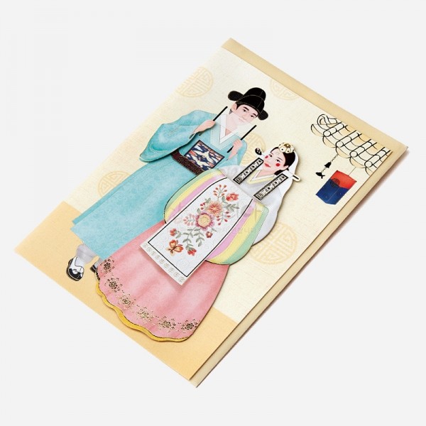 한국 외국인 선물 전통 한복카드-전통혼례 엽서 - 상세 이미지 3