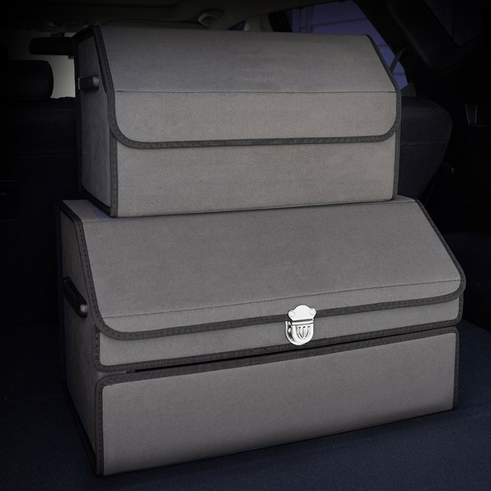 스웨이드 트렁크정리함 소형 SUV 차량용신발장 세차툴백