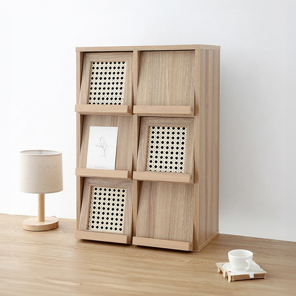 벤탄 미니수납장 6문 NFM6242VRT 세로형 765x245x620mm, 3단, 캄포어베니어 7252.9018 - 상세 이미지 4