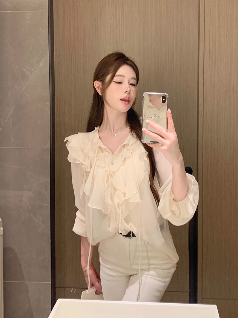 용감무쌍 용수정 90화 지수원 블라우스 셔츠 금한양 레이스 쉬폰 의상 옷 패션 - 상세 이미지 3