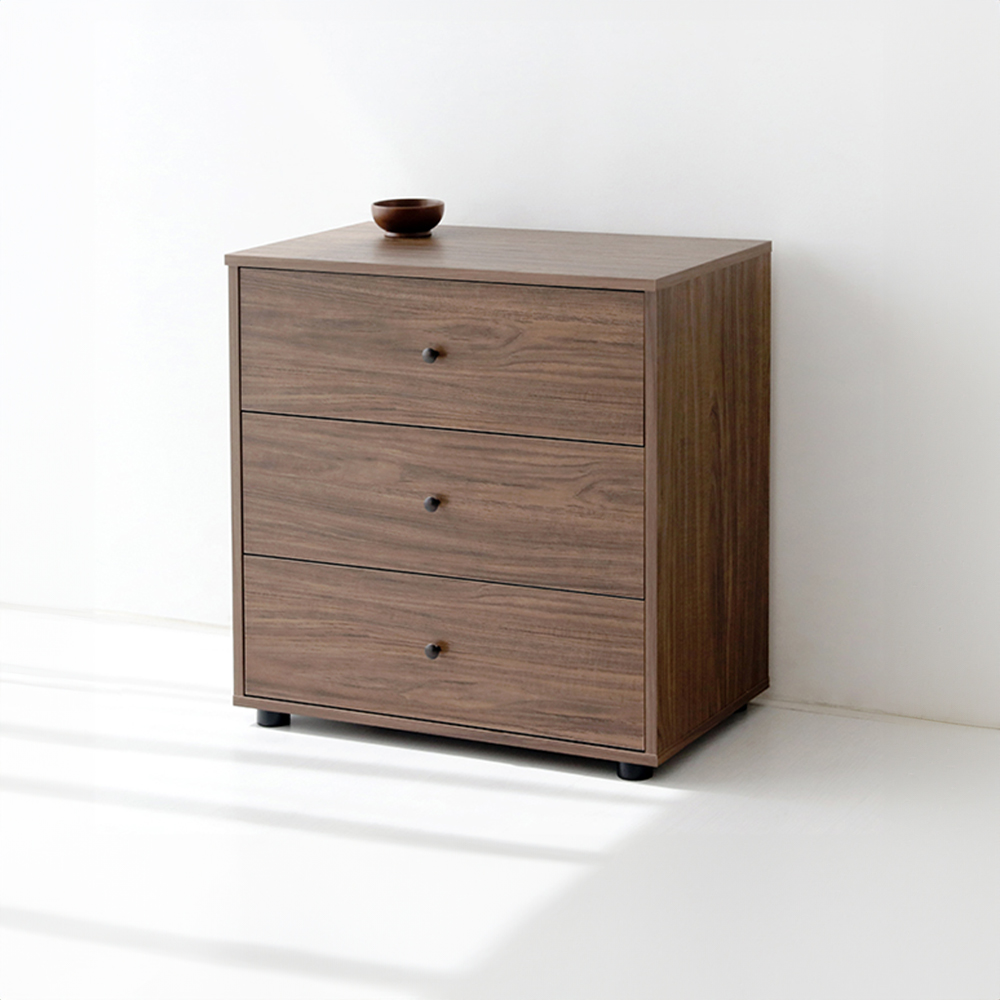 밀캄 서랍장  CHM7570 700x400x750mm, 3단, 미들브라운 5779.2712 - 상세 이미지 2